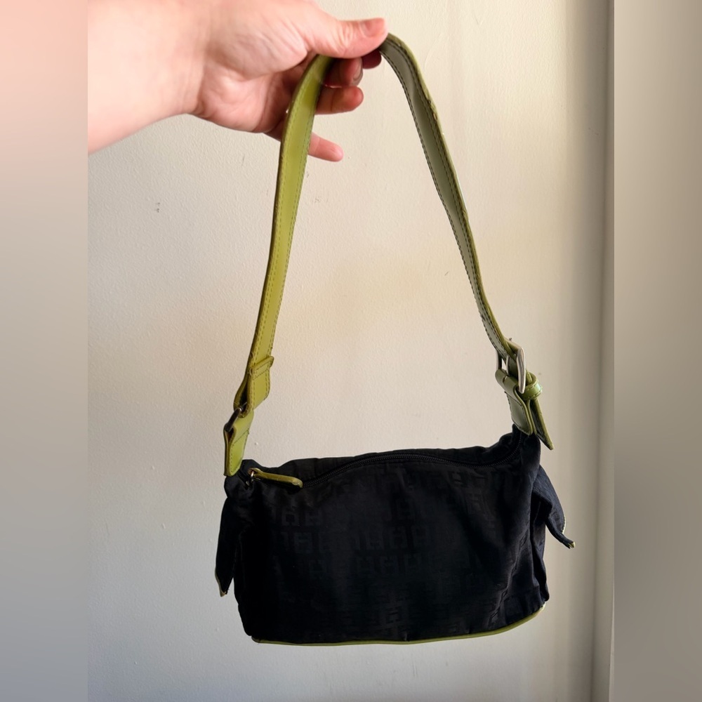 2k Chateau Black Monogram Belt Bag with Olive Strap (Baguette inspo) - Picture 3 of 14
